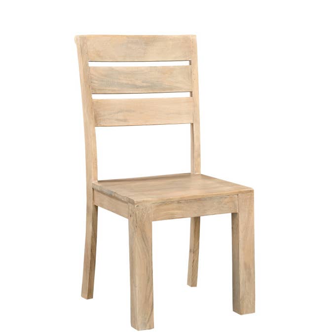 HomeRoots – wholesale Chair – Set of Two Beige Solid Wood Ladder Back Dining Side Chairs4