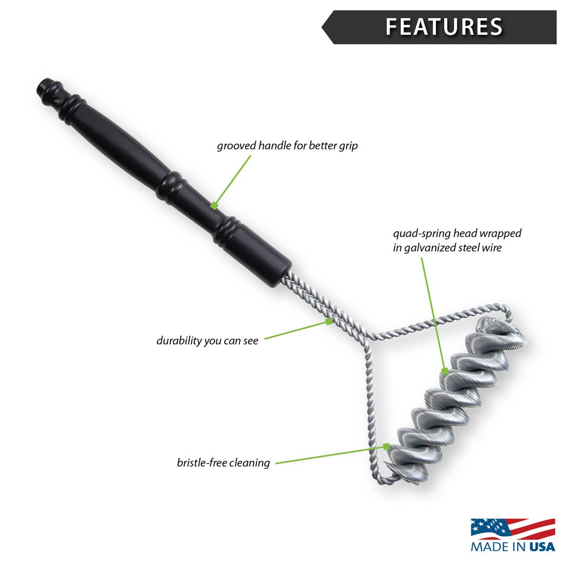Rada Cutlery - Wholesale Outdoor Grill Tools - Grill Brush1