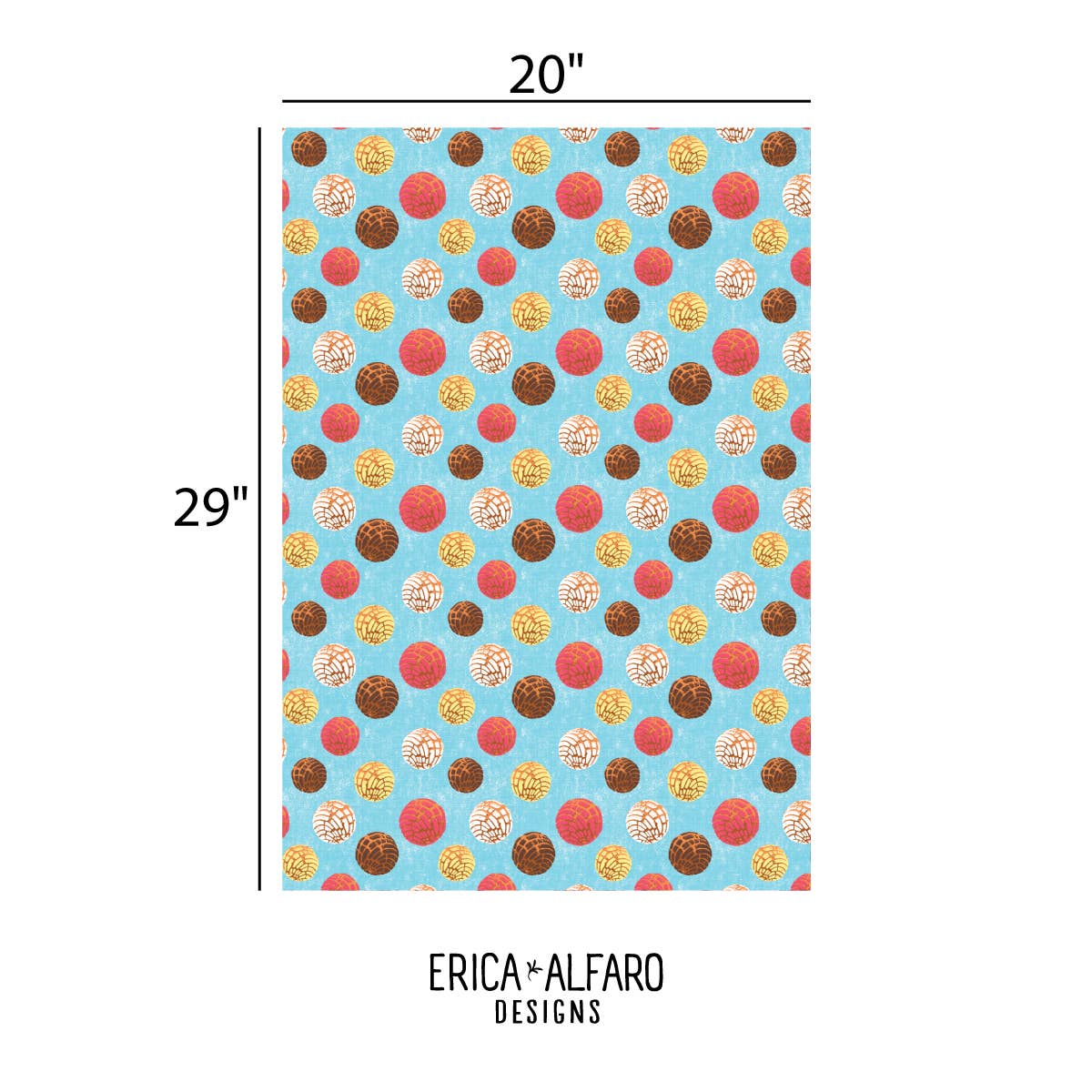 Erica Alfaro Designs - Wholesale Wrapping Paper Roll - Pan Dulce Concha Gift Wrap Roll of Sheets2