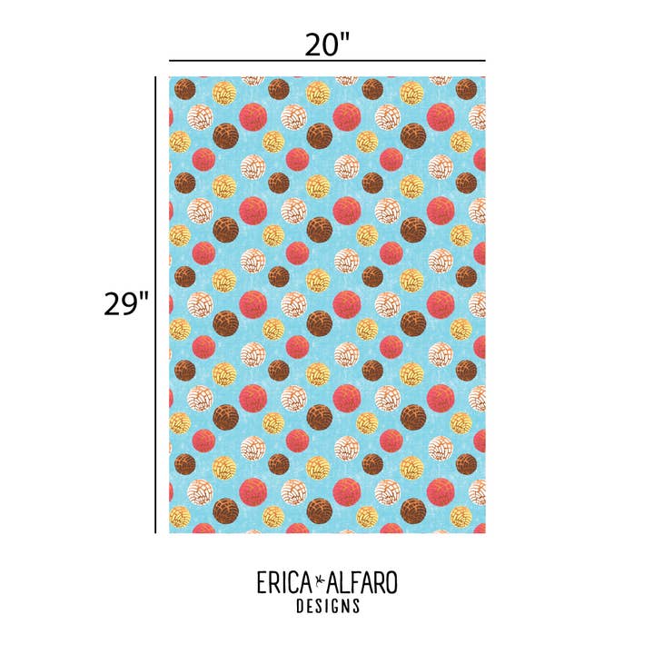 Erica Alfaro Designs - Wholesale Wrapping Paper Roll - Pan Dulce Concha Gift Wrap Roll of Sheets2