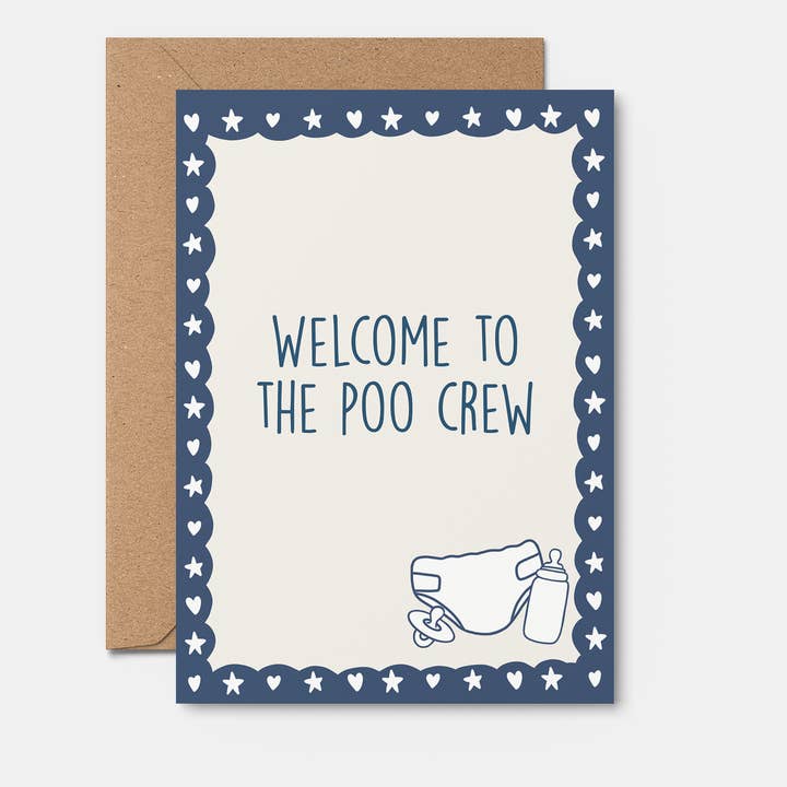 Poo Crew | Newborn Card | Baby Shower Card | Card For Baby for wholesale by From Rosalie