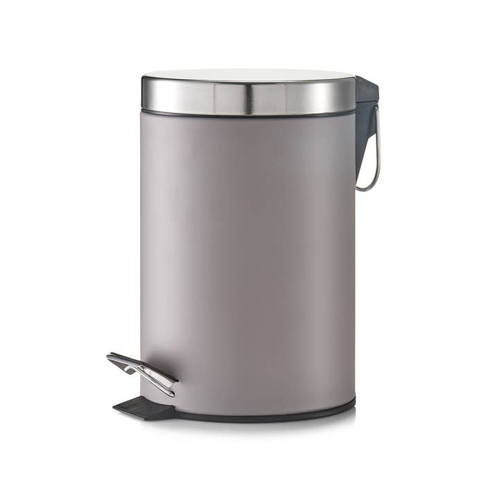 Zeller Present - Wholesale Bathroom Trashcan - Cosmetic bin, 3 L, metal/stainless steel/plastic