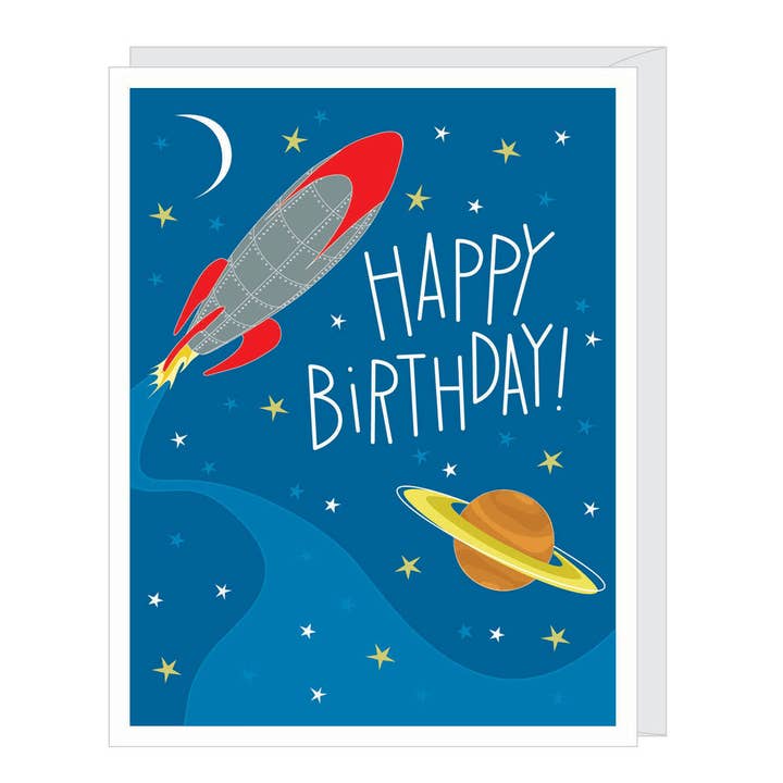 Carte d'anniversaire Rocket pour la vente par Apartment 2 Cards