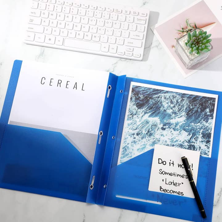 Crover - Wholesale Folders - Plastic File Folders with Pockets & Prongs5