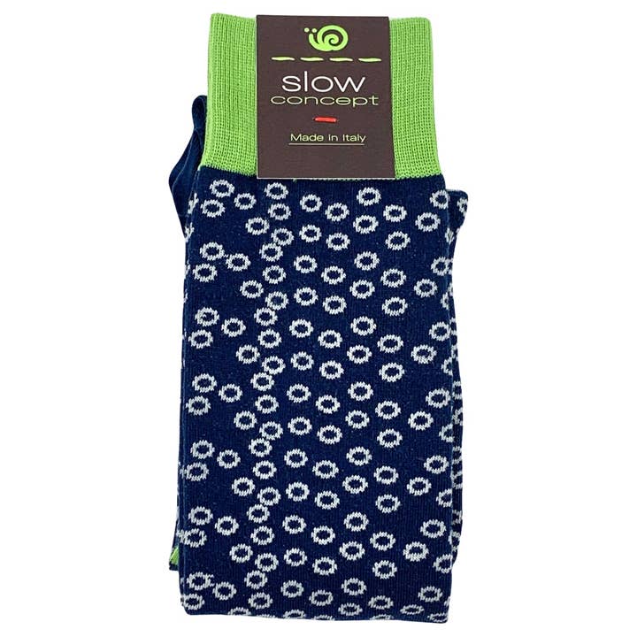 C.C.&Co.Srl - Wholesale Socks - Men's - MEN'S COTTON SOCKS WITH RINGS DESIGN COLOR DARK BLUE CODE 3772