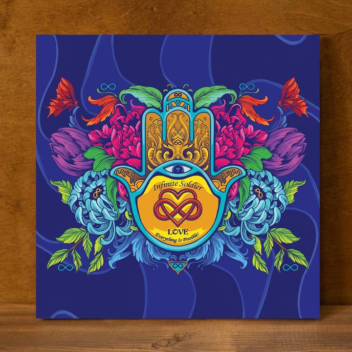 Motivational Canvas Poster - Hamsa Infinity Love for wholesale by Infinite Soldier