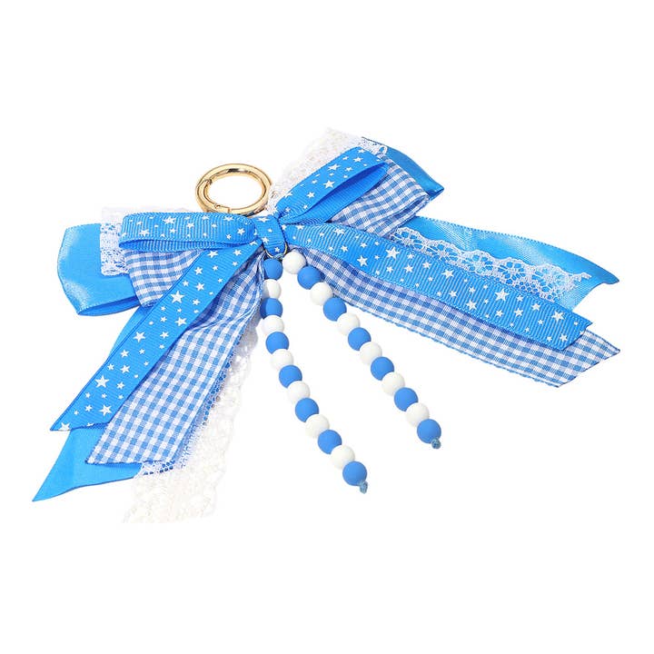 Sensibling Corp. - Wholesale Keychain - Women's - Game Day Theme Triple Layered Bow Bag Charm / Keychain2