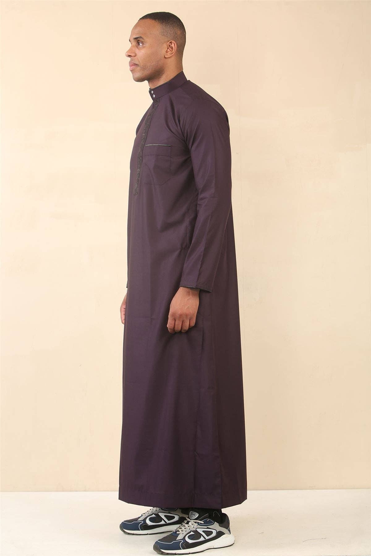Infinity Leather (Upperclass Fashions Ltd) - Wholesale Robe - Men's - Mens Thobe Jubba Emirati Islamic Arabic Eid Embroidery Kaftan Jubbah Robe2