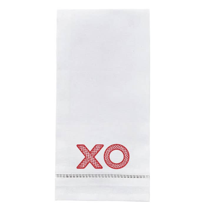 XO Fishnet Dish Towel for wholesale by Blythe Embroidery Co.