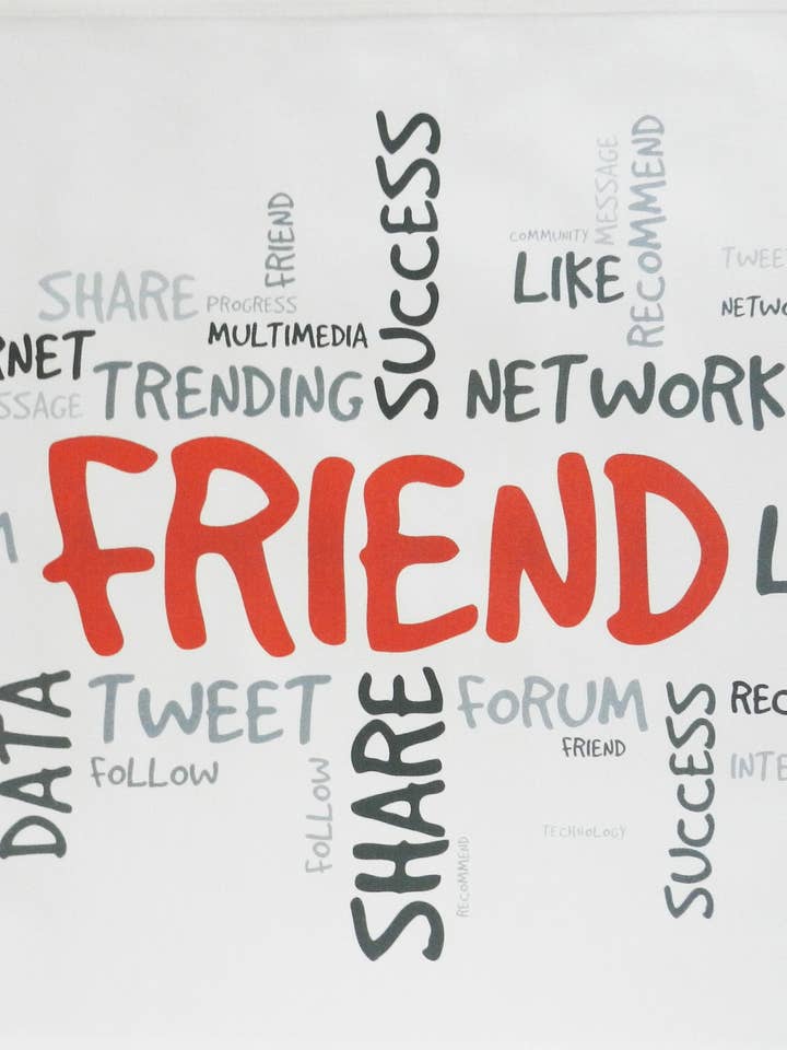 Social Media Friend - Large Cotton Tea Towel for wholesale by Half a Donkey