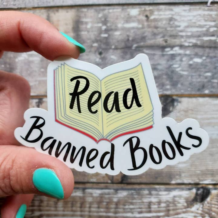 Autocolante Ler Livros Proibidos, Autocolante Ler Mais Livros, Autocolante de Leitura por atacado de Sticky Bunny Stickers