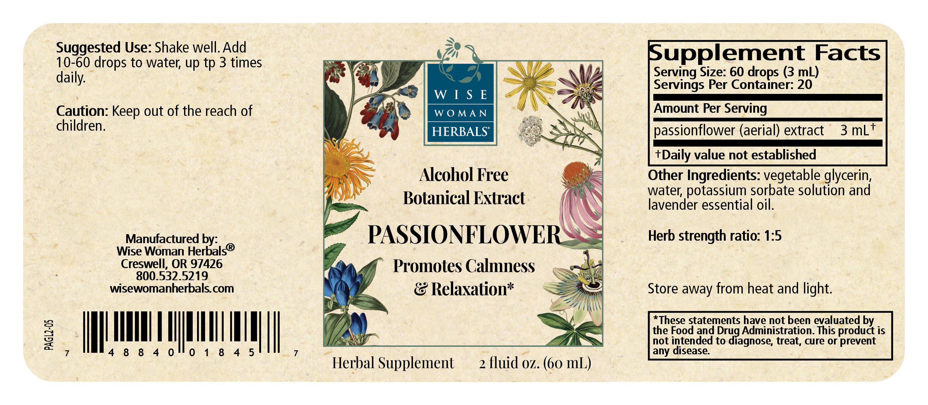 Wise Woman Herbals - Wholesale Oral Supplement/Vitamin - Passionflower (Formerly Passiflora Glycerite)7