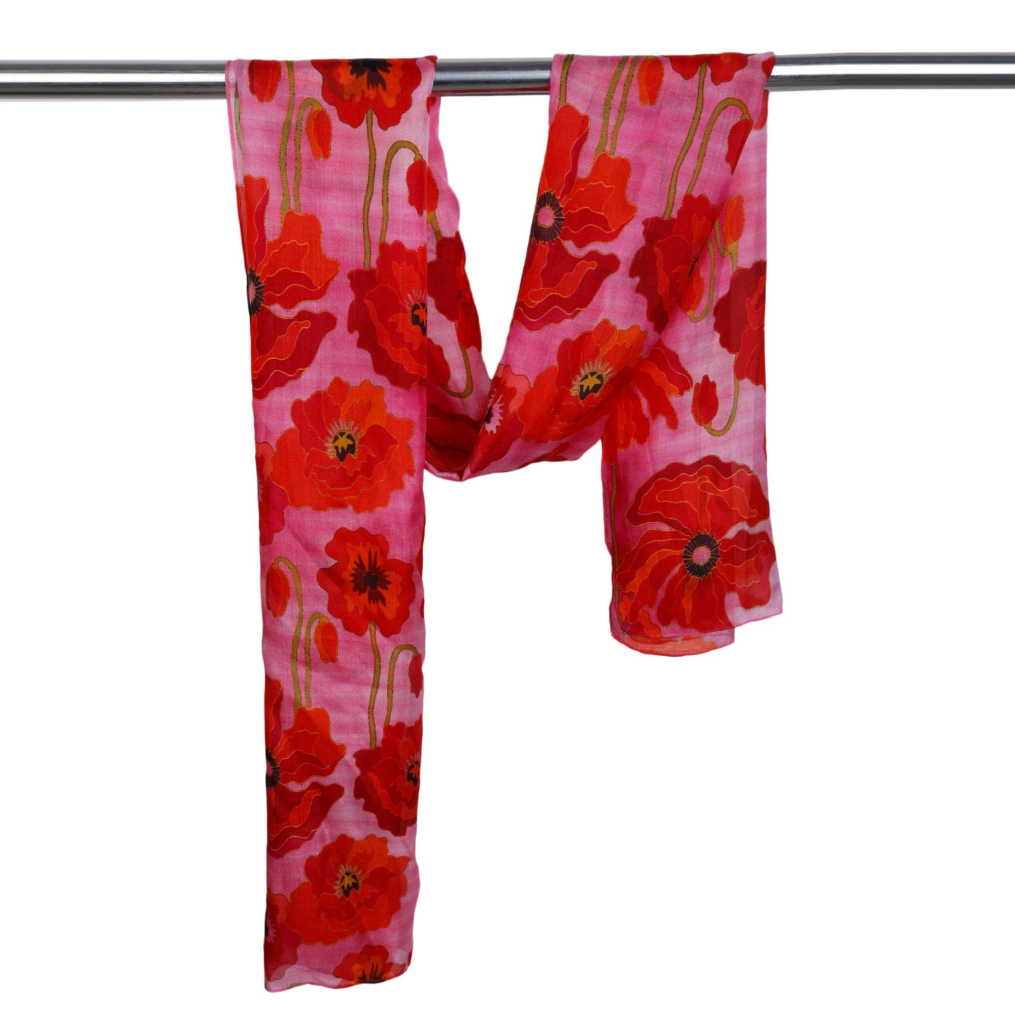 Namaskar Australia - Wholesale Scarf - Women's - Floral Pure Silk Designer Scarf1