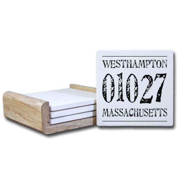 Paint The Town - Wholesale Coasters - CT3187 (CT405) - Zip Code Coaster With Black Text