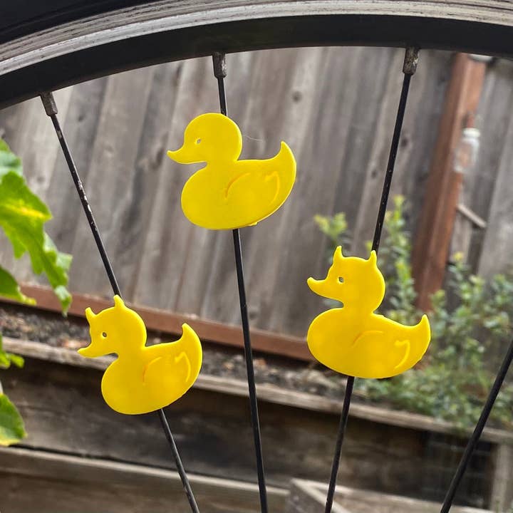 Rubber Ducky Devil Horns Bicycle Spoke Decorations for wholesale by Bikemoji
