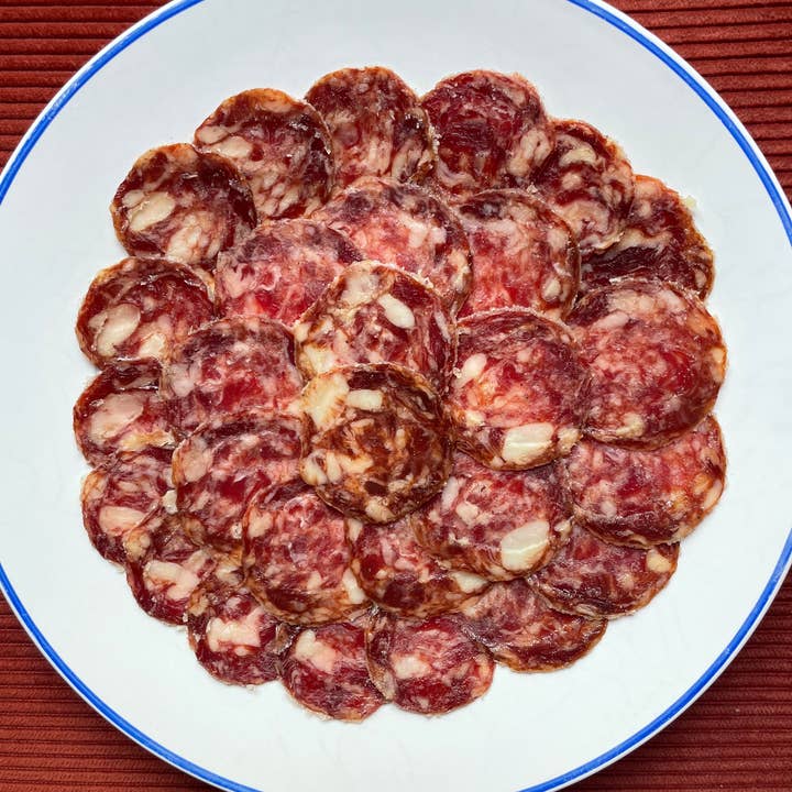LOLO - Wholesale Sausage - Iberian Acorn-Fed Salchichon - Sliced - 80g1