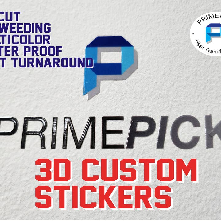Primepick Inc. - Wholesale Sticker - 3D Custom UV Permanent Sticker - No Weeding, Ready to Stick2