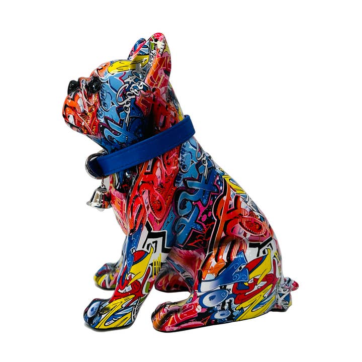 Resin Craft Graffiti Frenchie Table Top for wholesale by Supreme Housewares
