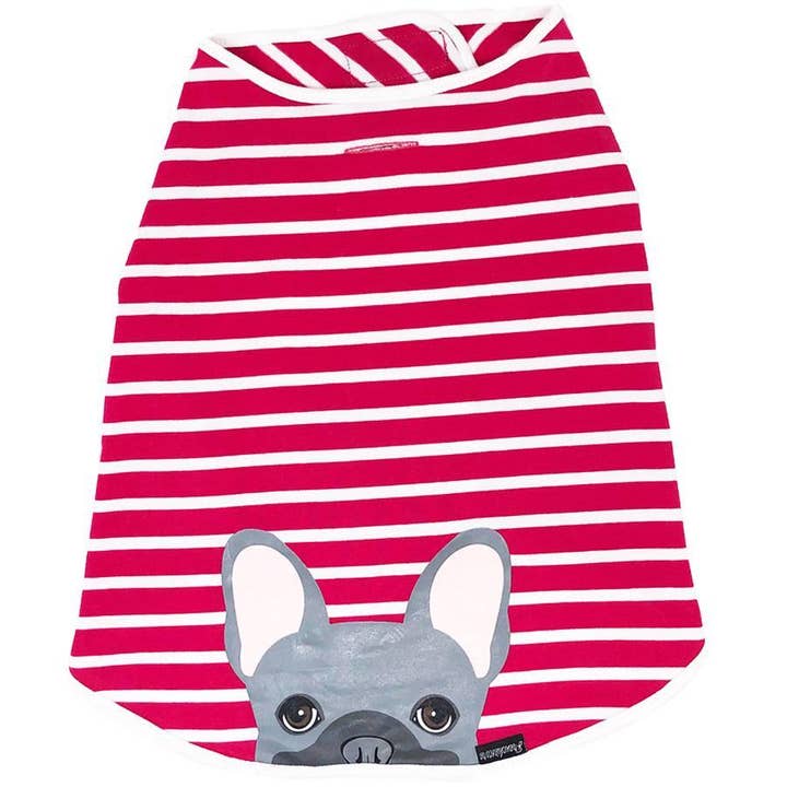 Frenchiestore - Wholesale Pet Shirt - Dog - Frenchie Shirt | Blue French Bulldog in Bubble Gum