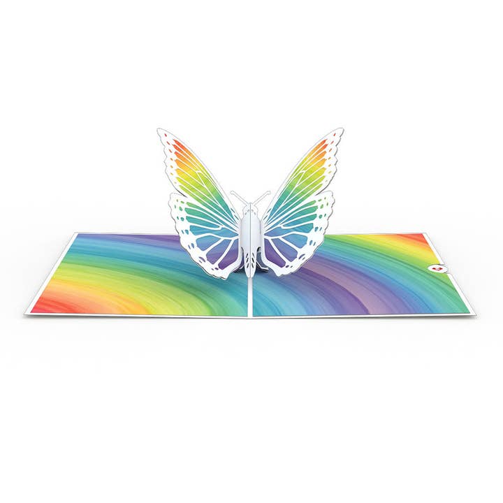 Lovepop Cards - Wholesale Love Card - Rainbow Butterfly 5''x7'' Card, Pop-Up Cards