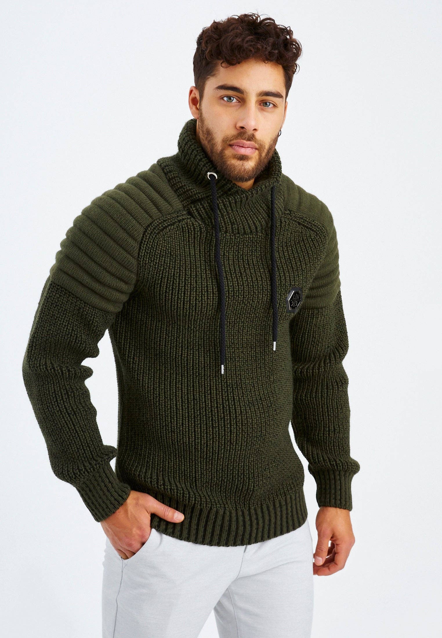 Leif Nelson GmbH - Wholesale Knit Sweater - Men's - Men's Knit Sweater Chunky Knit Shawl Collar LN-523525