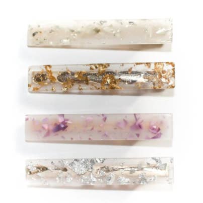 Clip acrílico con purpurina para venta al por mayor de Bows Arts