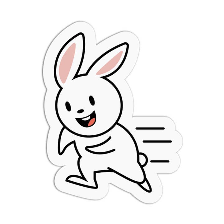 Joyful Sprinter Dreamy Bunny Textured Stickers for wholesale by the stkr store