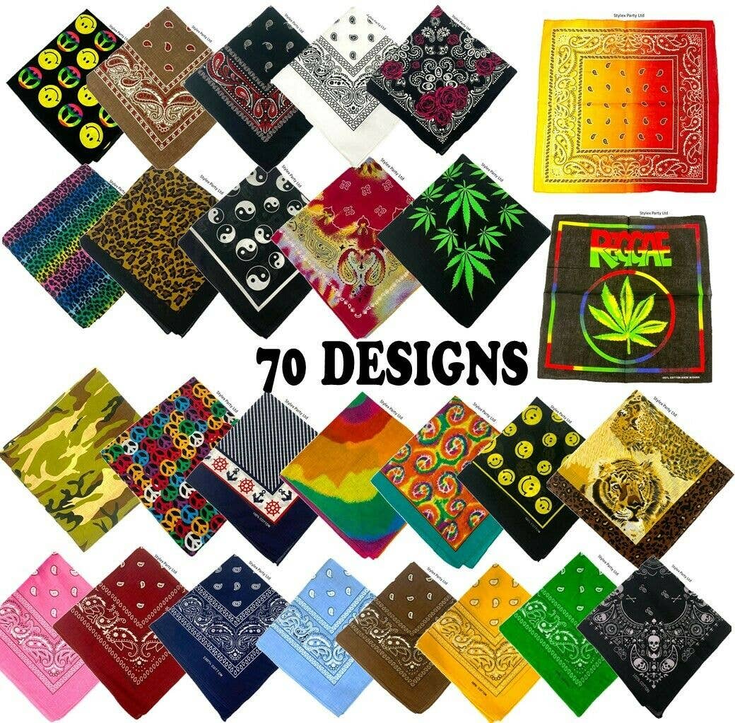 Stylex Party - Vente Bandana – femme - Écharpes Bandana Funky Design Paisley Headband34