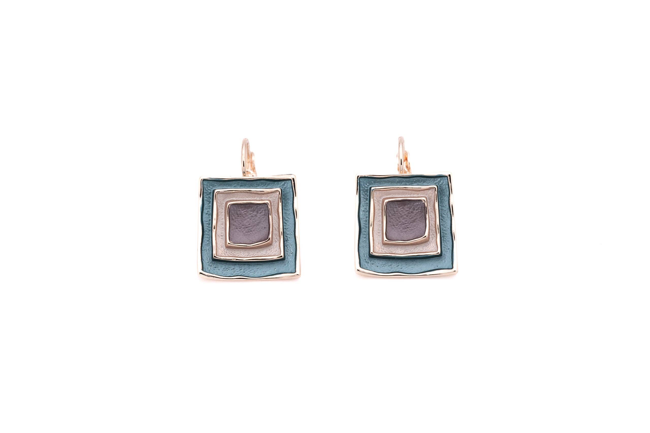 KLK - Wholesale Dangle Earrings - Three square earrings