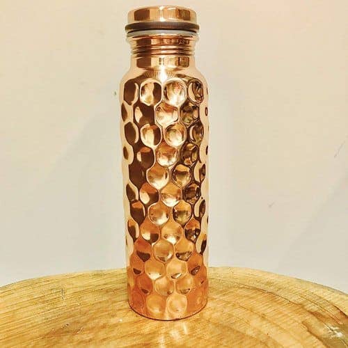 Enable Nature - Wholesale Water Bottle - Pure Copper Bottle Diamond Pattern2