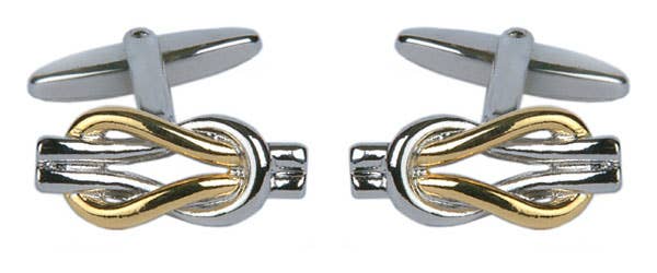 Dalaco - incorporating David Aster - Wholesale Cufflinks - Two Tone Love Knot Cufflinks0