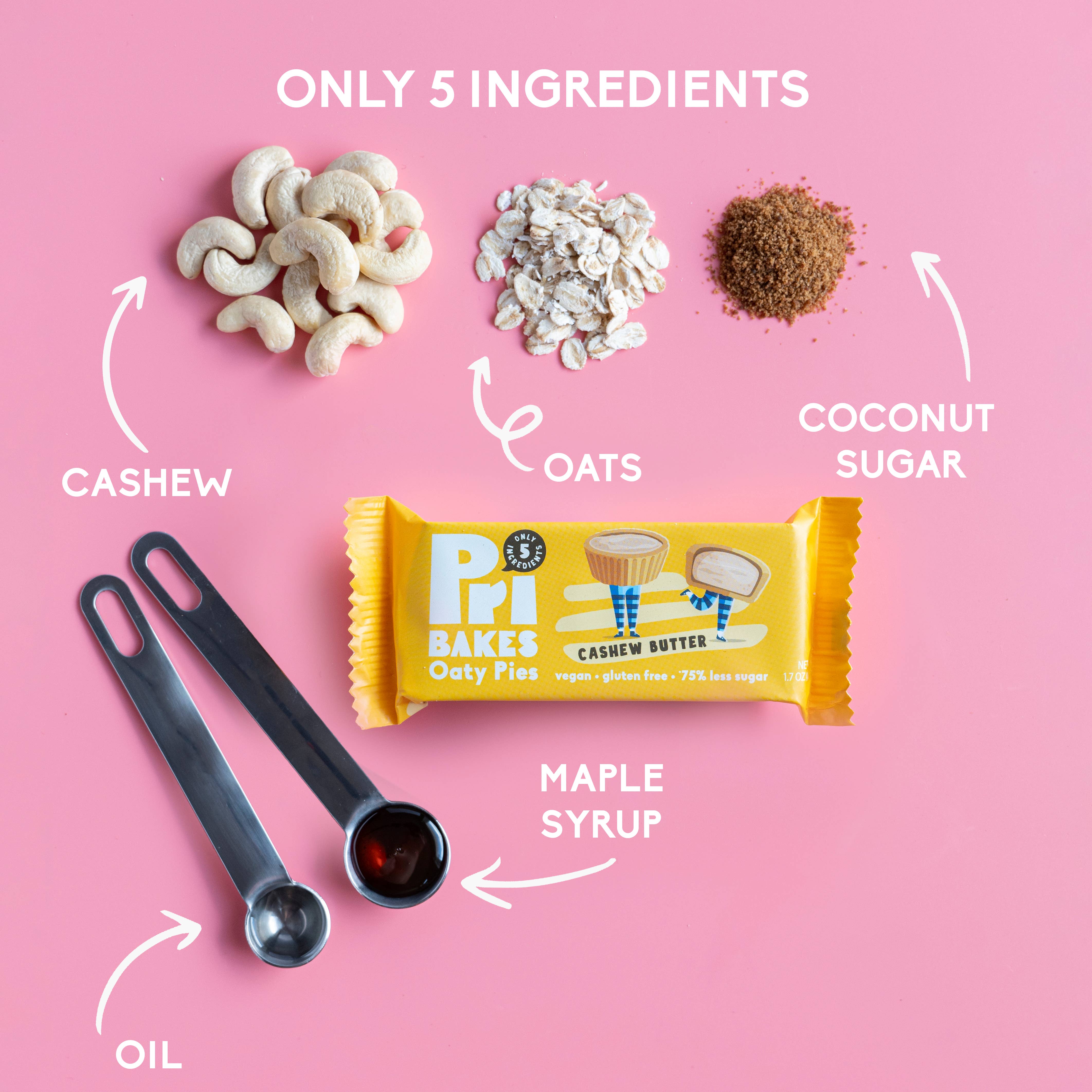 Pri Bakes – wholesale Snack bar – Healthy Vegan Snacks, Cashew Butter Oaty Pies5