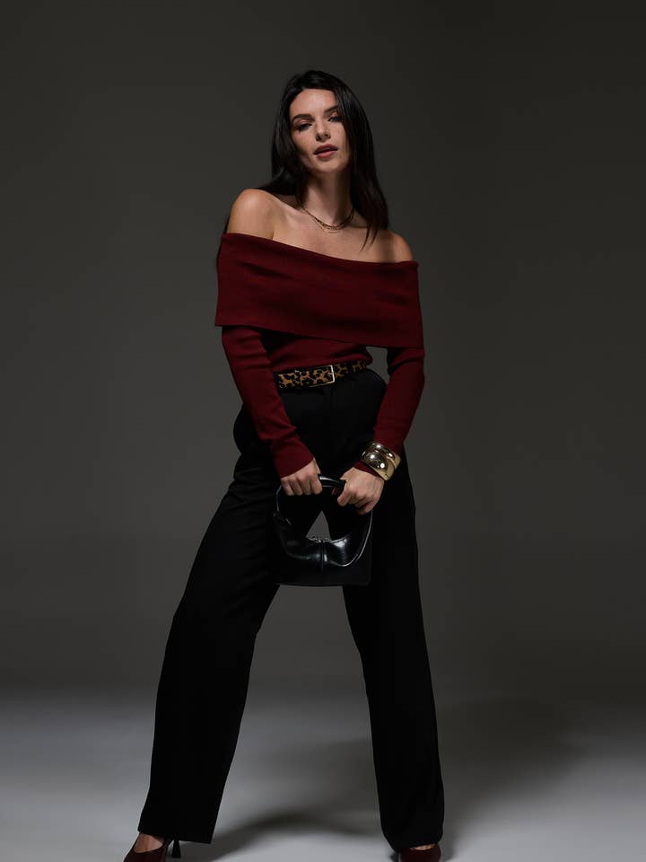 LUCCE - Wholesale Knit Sweater - Women's - Off shoulder sweater - 10019