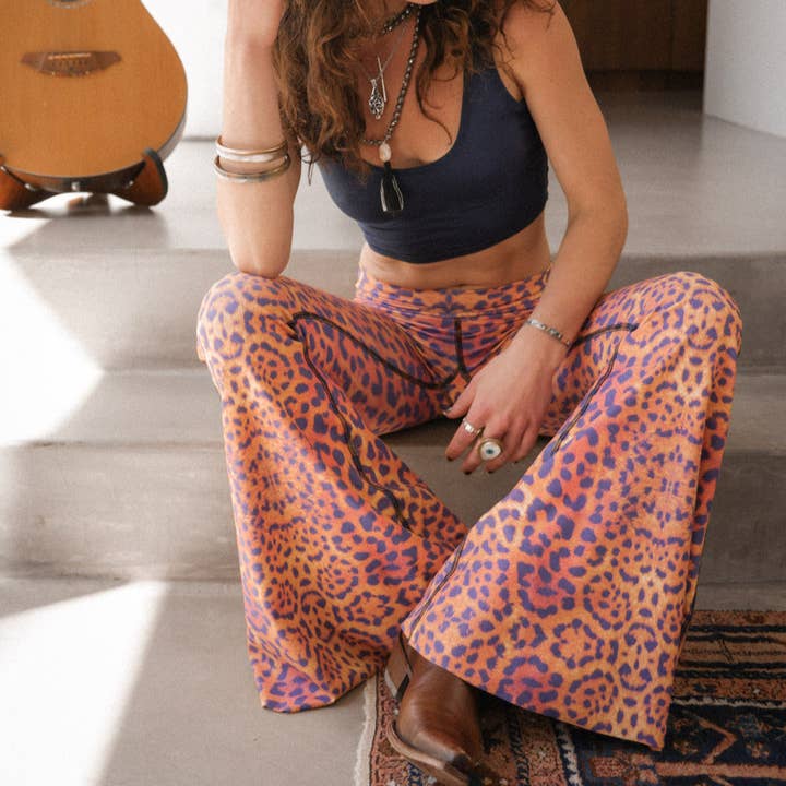 Purple Awakening Crop Bell Bottom for wholesale by Teeki Boutique + WithLove USA Made ~ Wholesale