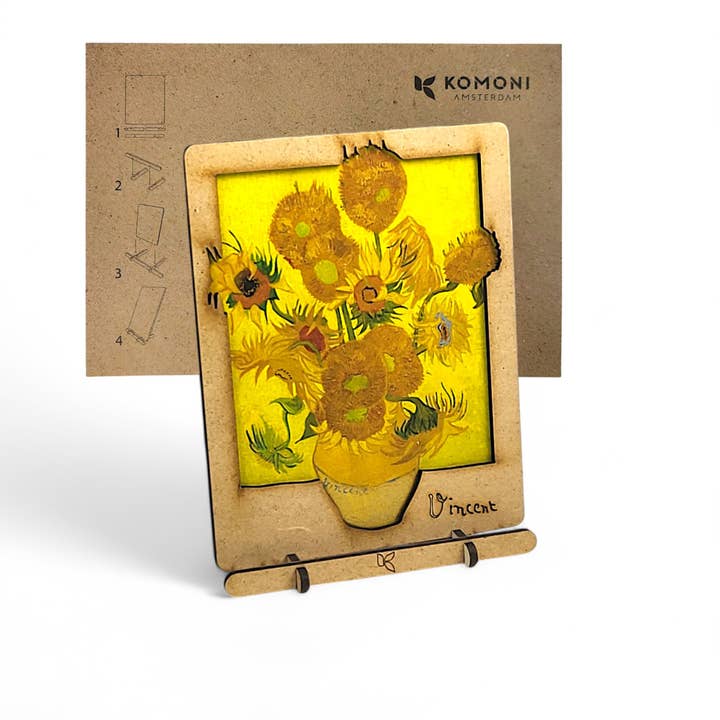 Sunflowers Pop-up Card (Vincent van Gogh) for wholesale by KOMONI Amsterdam