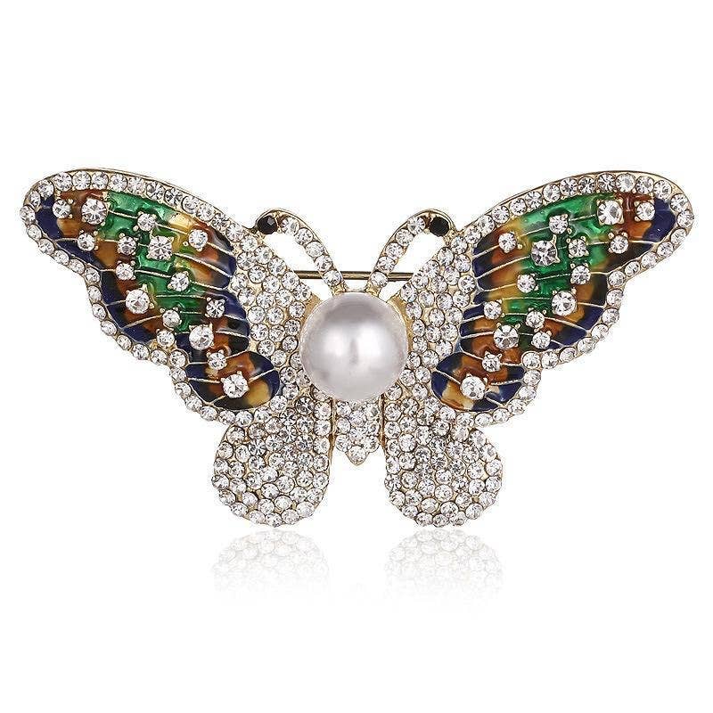 Tourtiwi - Wholesale Brooch - Lovely Diamond Dragonfly Butterfly Brooch Pin6