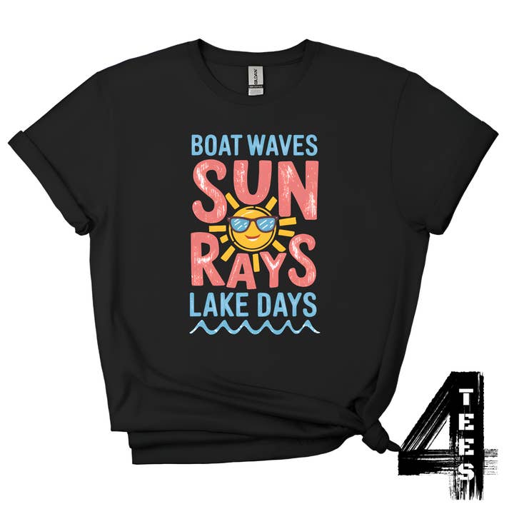 Boat Waves, Sun Rays, Lake Days for wholesale by Tees-4