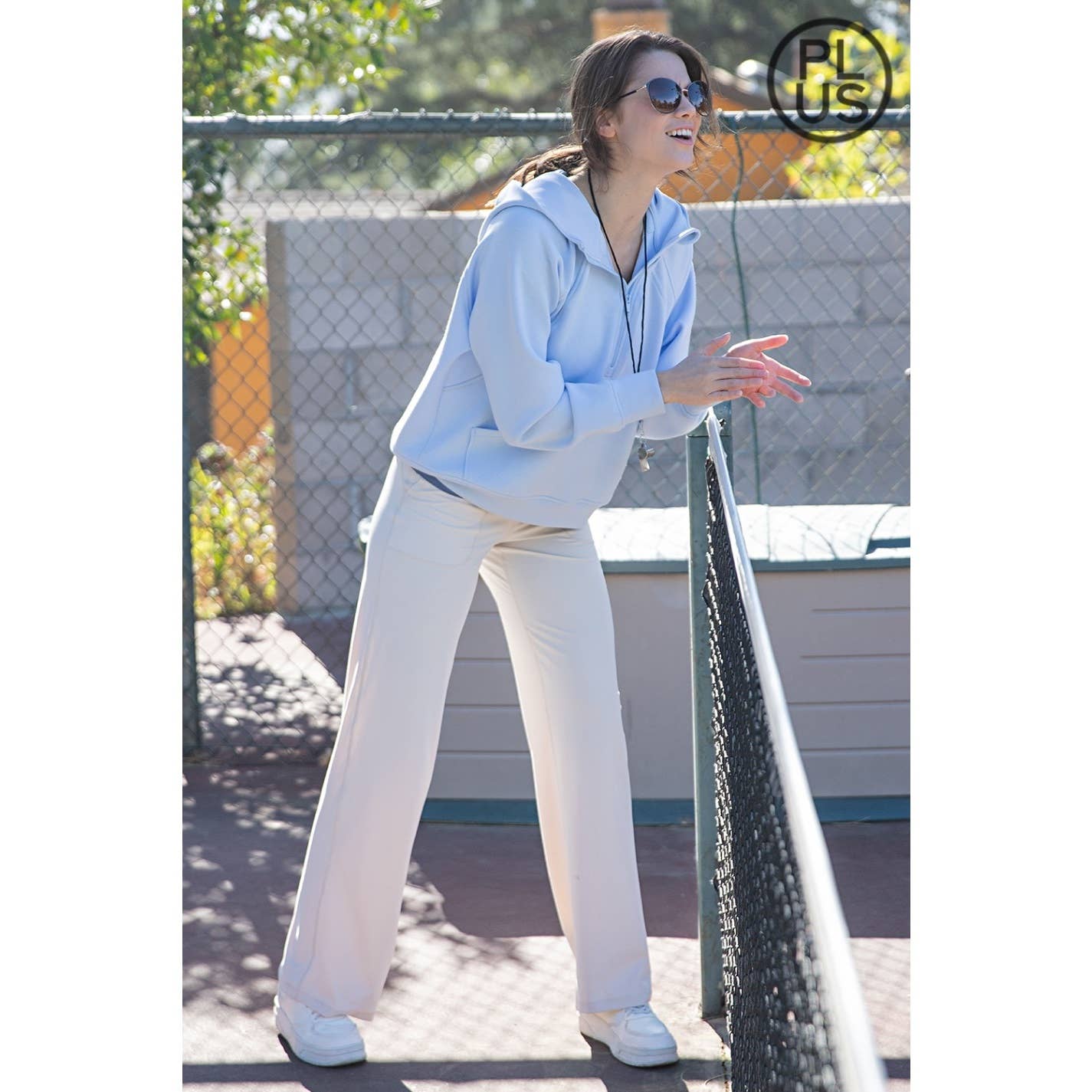 Rae Mode - Vente Veste de sport – femme - VESTE À CAPUCHE QUART DE ZIP EN SCUBA MODAL GRANDE TAILLE11