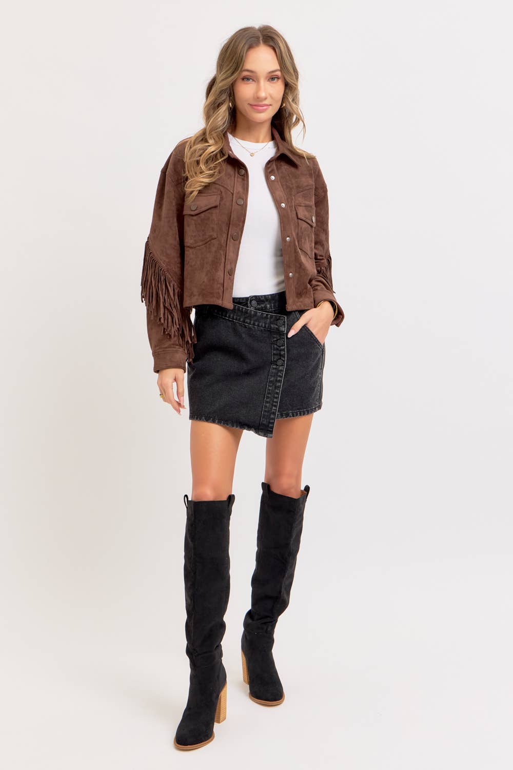 Sweet Lovely by Jen – Großhandel Hemdjacke/Shacket – Damen – Western-inspirierte Wildleder-Shacket33