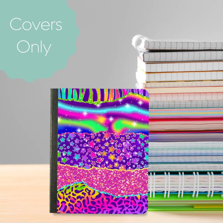 Neon & Glitter-Mini Composition Notebook Cover for wholesale by Oily Graphic Creations