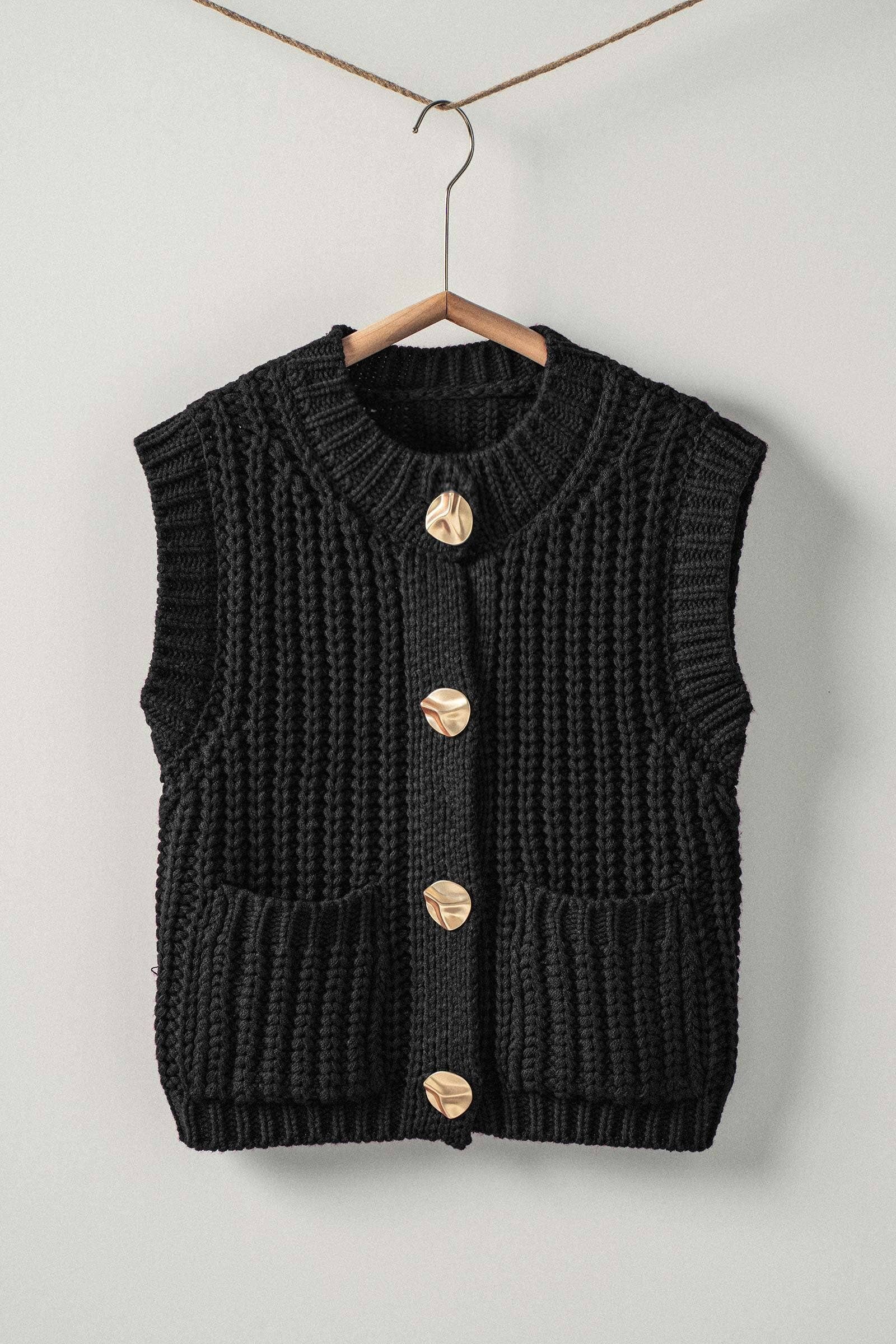 Urban Daizy - Wholesale Sweater Vest - Women's - Chunky Knit Sweater Vest0
