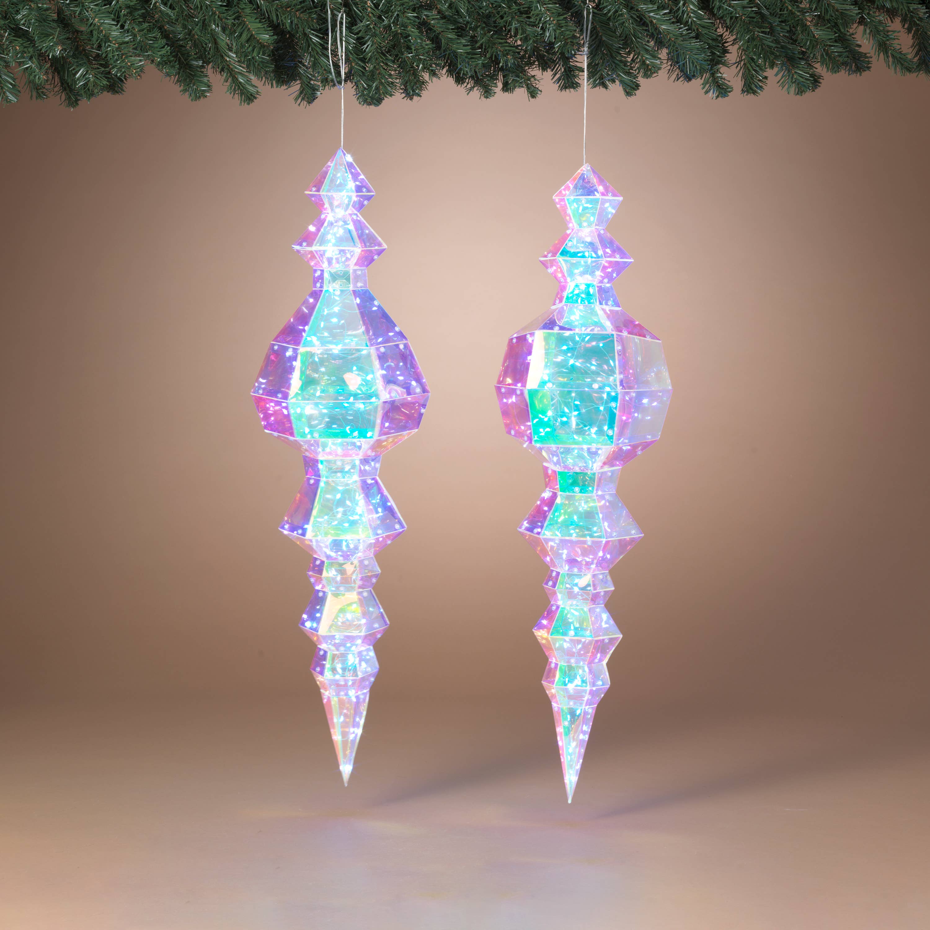 The Gerson Companies - Wholesale Christmas Decoration - Gerson Christmas 31.9"H USB Electric Lighted Holographic Hol