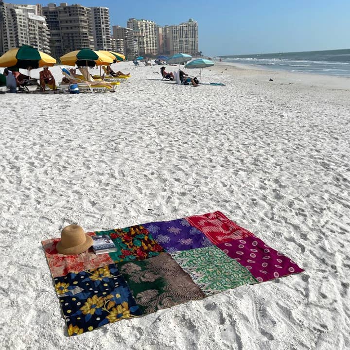 WorldFinds - Wholesale Picnic Blanket - Sari Chic Sarong + Blanket