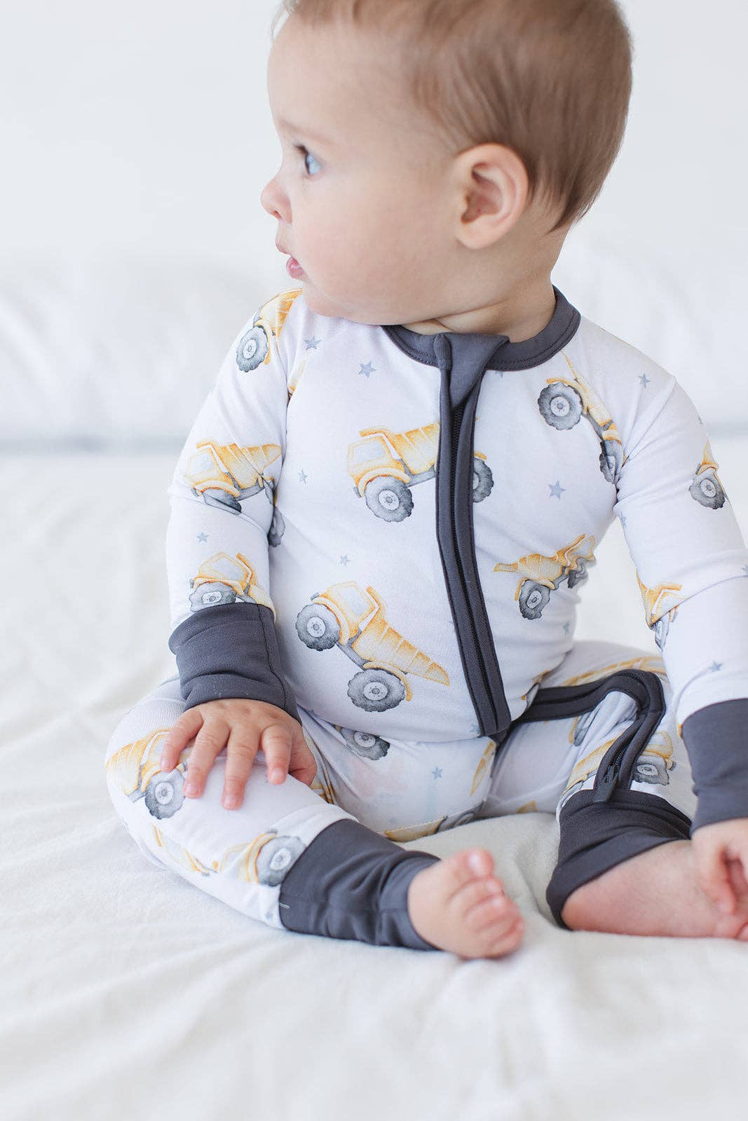 Blush Lotus - Wholesale Jumpsuit - Baby - Dump Trucks - Zippy0