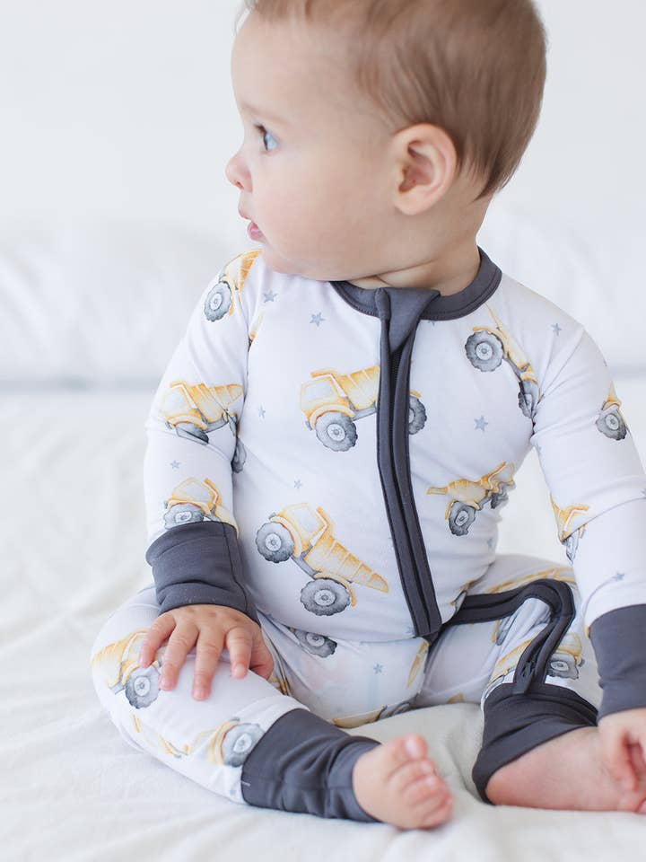 Blush Lotus - Wholesale Jumpsuit - Baby - Dump Trucks - Zippy0