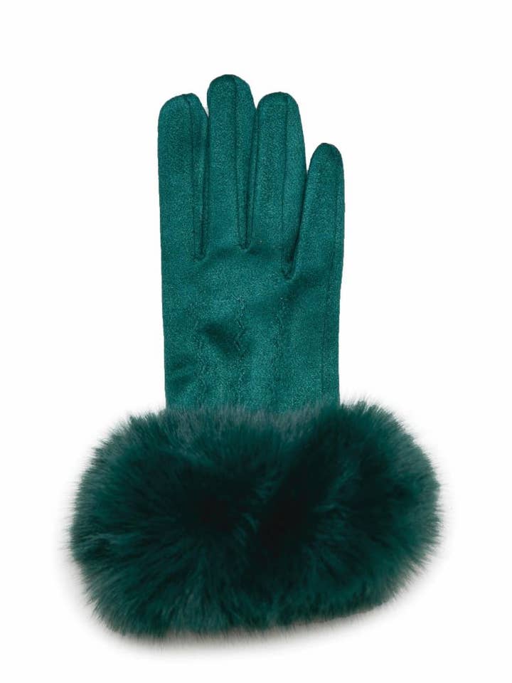 Gabrielle Faux Fur Cuff Gloves– Cozy Touchscreen -Winter 2025 for wholesale by Top It Off