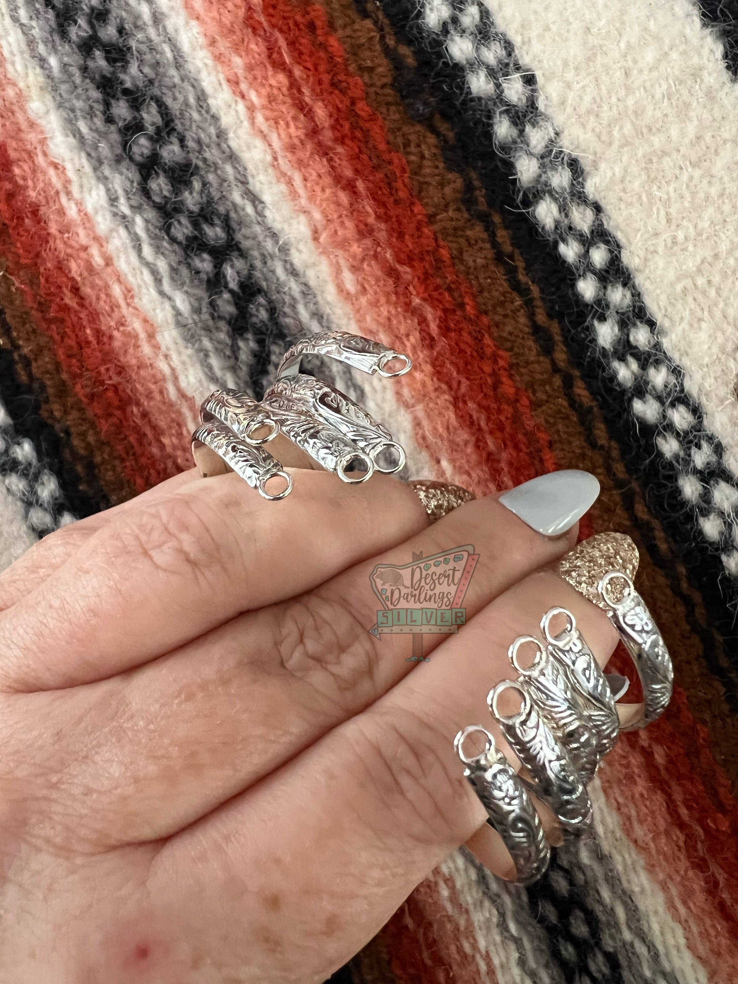 Desert Darlings Silver - Wholesale Bangle Bracelet - Sterling Silver Floral Bangle #2210