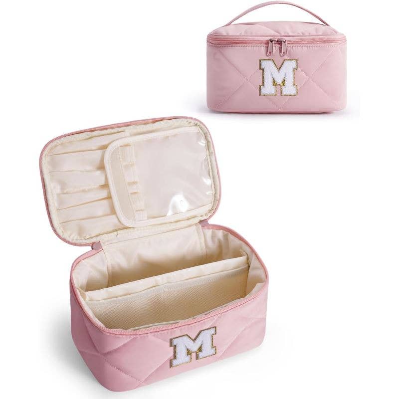 wandf – wholesale Make-up/cosmetic bag – Wandering Nature Puffer Initial Makeup Bag for Moms, Wives22