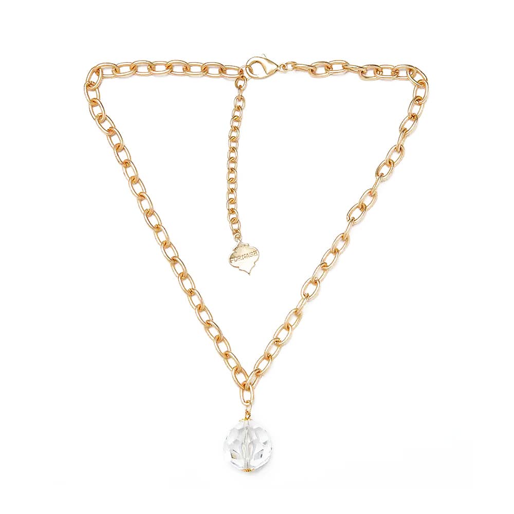 Fornash - Wholesale Pendant/Charm Necklace - Trinity Necklace - Tobi - Brush Gold