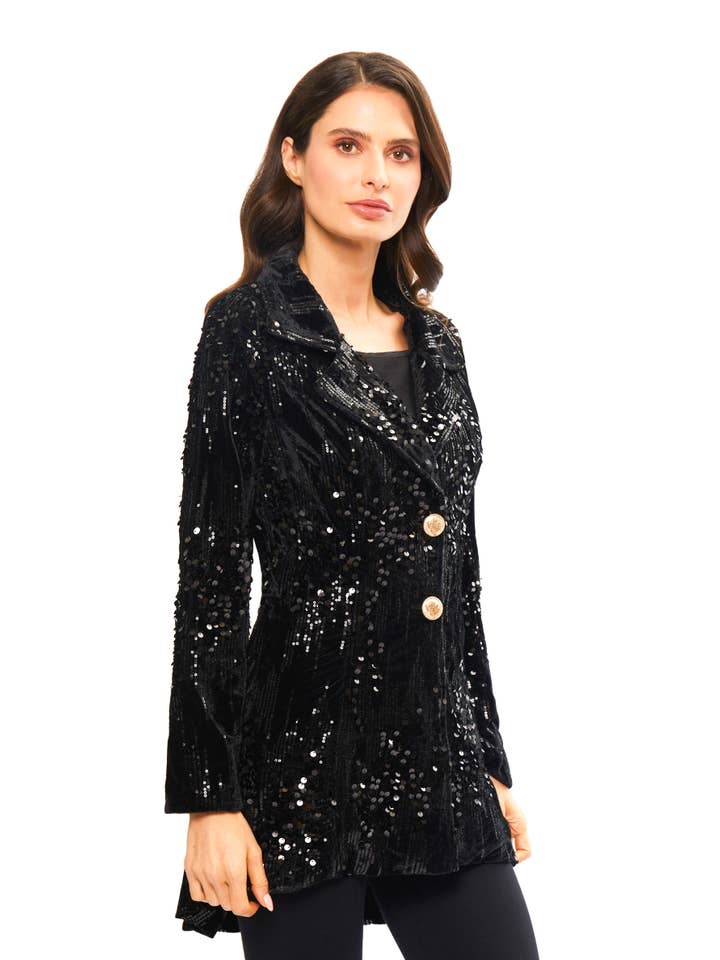 Adore - Wholesale Jacket - Women's - BSA-11 - Black Sequin Jacket